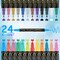 24 Colors Dual Tip Acrylic Paint Pens Markers, Premium Acrylic Paint Pens for Wood, Canvas, Stone, Rock Painting, Glass, Ceramic Surfaces, DIY Crafts Making Art Supplies